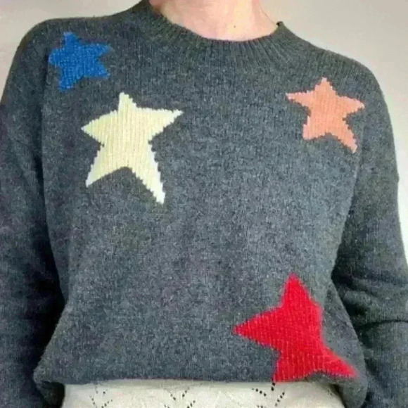 Madewell Starry Night Pullover Sweater 100% Merino Wool Sz XXS - Picture 7 of 7